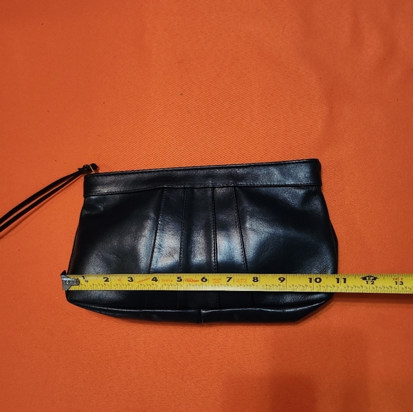 Vintage PREPPY 80'S Leather Clutch/Wristlet with Raw Leather Interior EUC - Picture 7 of 16